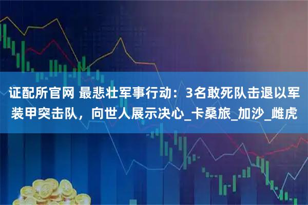 证配所官网 最悲壮军事行动：3名敢死队击退以军装甲突击队，向世人展示决心_卡桑旅_加沙_雌虎
