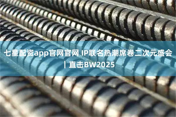七星配资app官网官网 IP联名热潮席卷二次元盛会｜直击BW2025