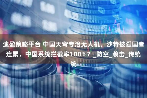 速盈策略平台 中国天穹专治无人机，沙特被爱国者连累，中国系统拦截率100%？_防空_袭击_传统