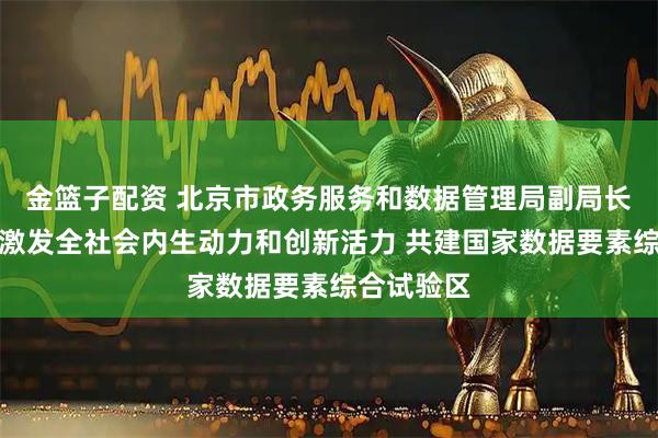 金篮子配资 北京市政务服务和数据管理局副局长彭雪海：激发全社会内生动力和创新活力 共建国家数据要素综合试验区
