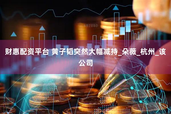 财惠配资平台 黄子韬突然大幅减持_朵薇_杭州_该公司
